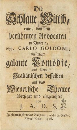 Die Schlaue Wittib