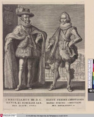 [Christian IV., König von Dänemark und sein Sohn Friedrich Christian; Christian IV, King of Denmark, and his son Frederick Christian]