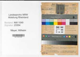 Entnazifizierung Wilhelm Meyer , geb. 04.11.1908 (Schlosser)