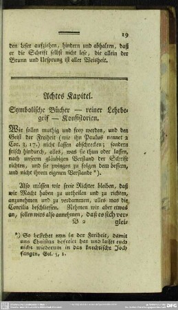Achtes Kapitel. Symbolische Bücher - reiner Lehrbegrif - Konsistorien