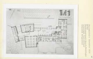 Hotel (Diplomarbeit bei Willy Kreuer): Grundriss Erdgeschoss 1:100