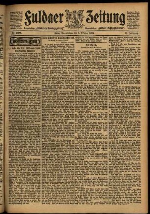 Zweite Ausgabe vom Donnerstag, den 06. Oktober 1904.