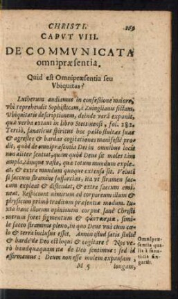 Caput VIII. De Communicata omnipraesentia.