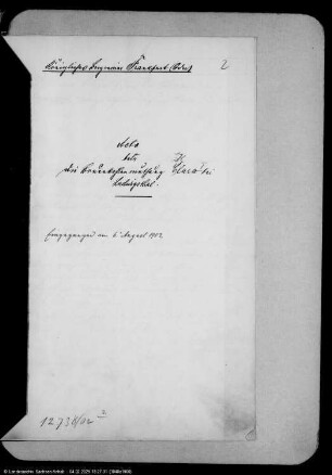 Berechtsame der Braunkohlenmutung "Klara I" bei Ludwigsthal/Pommern