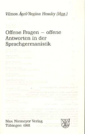 Der Satz und seine Bausteine