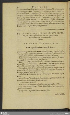 Hermetis Trismegisti. Cum expositionibus Gerardi Dorn