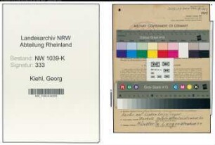 Entnazifizierung Georg Kiehl , geb. 27.07.1886 (Monteur)