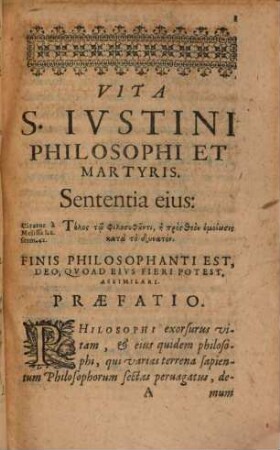 Vita et documenta S. Justini Martyris