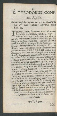 S. Theodorus Conf.