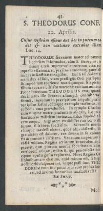 S. Theodorus Conf.