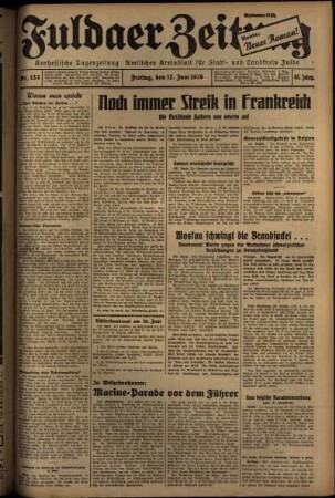 Ausgabe vom Freitag, den 12. Juni 1936.