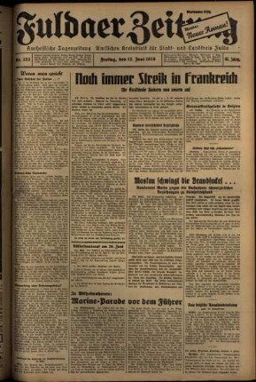 Ausgabe vom Freitag, den 12. Juni 1936.