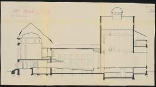 Stadttheater, Wesermünde: Längsschnitt 1:100