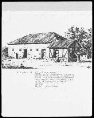 römischer Gutshof, Stall mit angebautem Fachwerkbau