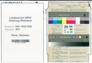 Entnazifizierung Hermann Roos , geb. 07.01.1895 (Postbetriebsassistent)