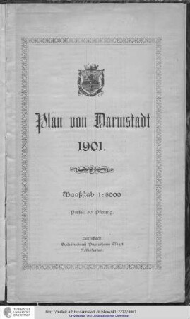Plan von Darmstadt : bearb. vom Städt. Vermessungsamte. Mit Benützung des Planes von F. Heberer