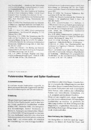 Pulsierendes Wasser und Sylter Kaolinsand