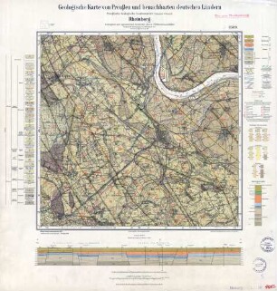 2500 [4405] Rheinberg, Geologische Karte von Preußen und benachbarten deutschen Ländern