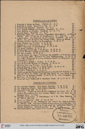 Kreidelithographien(Nr. 1-27)