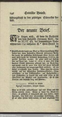 Der neunte Brief
