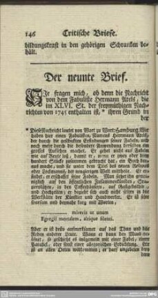 Der neunte Brief