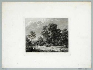 Blick in den Großen Garten in Dresden, Blatt Teil einer Folge von 12 Naturstudien von Johann Philipp Veith