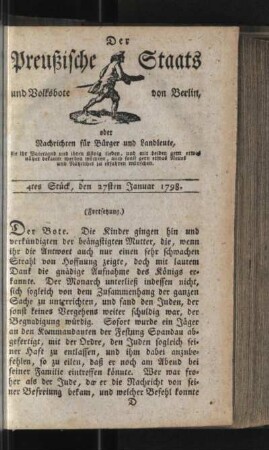 4tes Stück, den 27sten Januar 1798