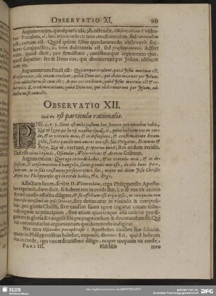 Observatio XII. Dia ti est particula rationalis