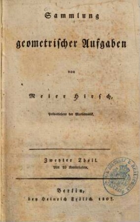 Sammlung geometrischer Aufgaben, 2