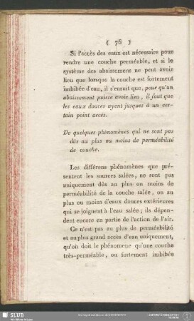 De quelques phénomènes qui ne sont pas dûs au plus ou moins de perméabilité de couche