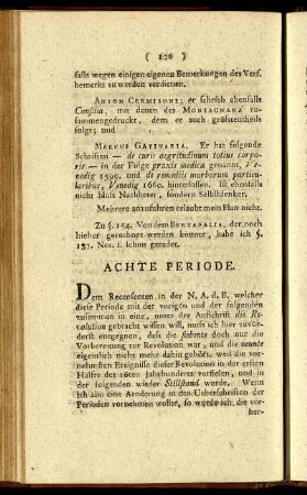Achte Periode.