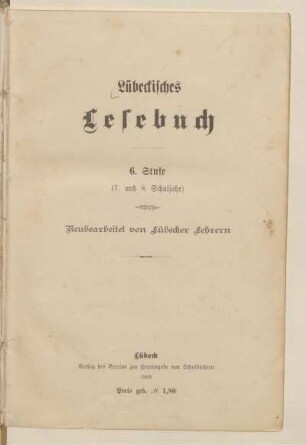 Stufe 6 = (7. und 8. Schuljahr), [Schülerband]: [Stufe 6 = (7. und 8. Schuljahr), [Schülerband]]