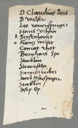 Konrad Peutinger (1465 - 1547) Autographen: Briefe von Konrad Peutinger an verschiedene Adressaten - BSB Autogr.Cim. Peutinger, Konrad, 2. Konrad Peutinger (1465 - 1547) Autographen: Brief von Konrad Peutinger an N. N. - BSB Autogr.Cim. Peutinger, Konrad.2