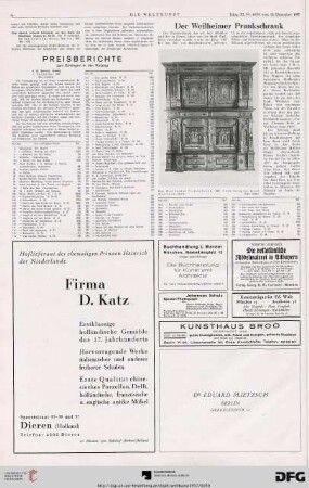 Nr. 49/50 (12. Dez. 1937), S. 6: Preisberichte