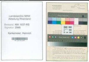Entnazifizierung Heinrich Kerkemeier , geb. 19.08.1907 (Justizbeamter)