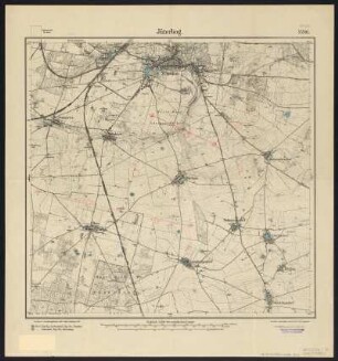 Messtischblatt [4044] = 2246 : Jüterbog, 1921 : Messtischblatt [4044] = 2246 : Jüterbog. - Aufn. 1902, kleine Nachtr. 1921. - [Berlin] : Reichsamt für Landesaufnahme, 1921. - 1 Kt. : zweifarbig. - Ohne Gitternetz. - Ohne Planzeiger. - Ohne Zeichenerklärung