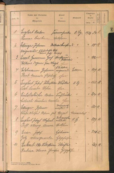 Standesamtsbuch der Stadt Aschaffenburg: Register Eheschließungen 1927 - 1929