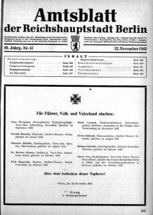 1942,47: Nr. 47, 22. November 1942