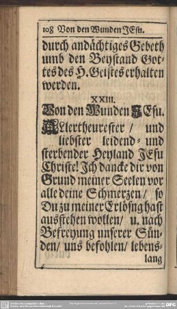 Von den Wunden Jesu