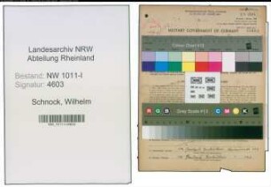 Entnazifizierung Wilhelm Schnock , geb. 04.03.1900 (Metzgermeister)