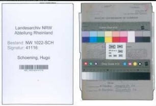 Entnazifizierung Hugo Schoening , geb. 12.05.1906 (Maler)