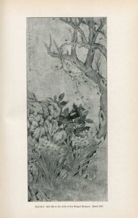 Kai K I: Still-life in the style of the Mongol dynasty. Dated 1827