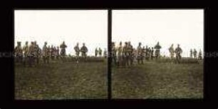 Kaiser Wilhelm II und Oberst Wille beobachten die Parade, Tempelhofer Feld, Berlin