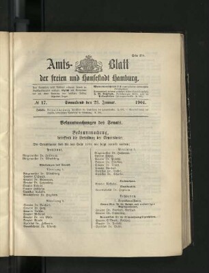 No. 17, 23. Januar 1904.