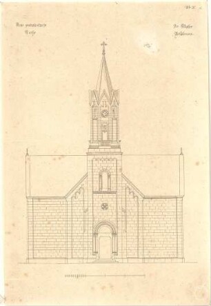 Gärtner, Friedrich von; Heilsbronn; Münsterkirche - Aufriss