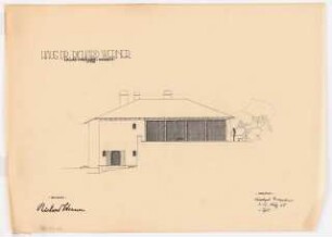 Wohnhaus Dr. Werner, Stuttgart: Ansicht West 1:100