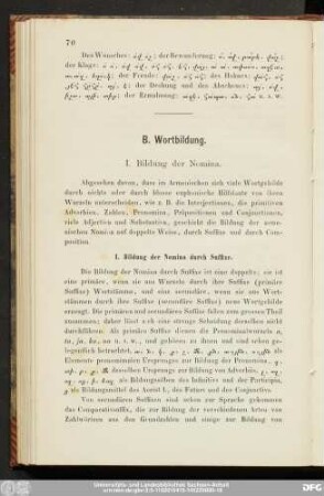 B. Wortbildung.