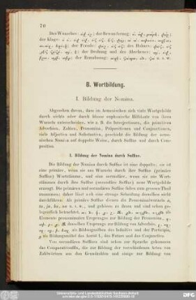 B. Wortbildung.