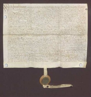Vor Schultheiß und Gericht zu Untergrombach verkaufen Ludwig Söchler und seine Ehefrau Margarethe an Wilhelm Rehm, Generalkollektor des Domstifts Speyer, 1 1/2 Gulden jährlichen Zinses um 30 Gulden.