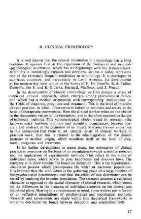 17-22, II. Clinical criminology